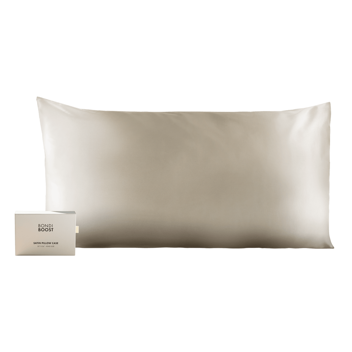 IVORY SATIN PILLOWCASE- KING